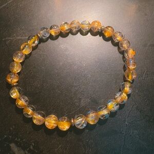 venus hair / rutilated quartz bracelet